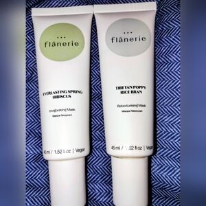 Flãnerie Vegan Skincare Duo Full Size Travel Friendly Bottles 45ml